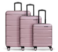 Franky Munich 4.0 Set di valigie a 4 ruote, 3 pezzi con piega elastica viola