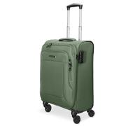 Franky Valigia cabina per uomo e donna | Piccolo trolley 40 x 20 x 55 cm in poliestere flessibile di alta qualità, doppio rullo e manico telescopico, serie Melbourne 3.0, Oliva, Koffer S (55 cm