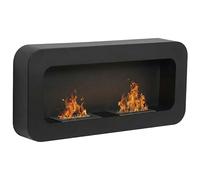 Frankystar Flavia - Camino da Parete 100x46x16 cm di Design da Interno Nero