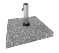 FRANKYSTAR Gravita - Base per Ombrellone da Giardino Quadrato 45x45 cm 35 kg Basamento in Pietra con Ruote Grigio