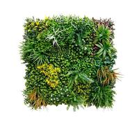 FRANKYSTAR Primavera - Giardino verticale con foglie e fiori, pannello 100x100 cm