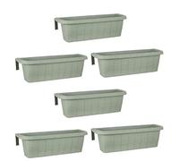 FRANKYSTAR Rondine 60 - set di 6 balconiere intrecciate da 60cm con agganci regolabili e riserva d'acqua (Salvia)