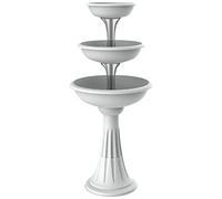 FRANKYSTAR Trevy - Fioriera verticale a fontana. Fioriera da esterno per composizioni. Capienza 29,2L. Colore bianco e grigio antracite. Made in Italy (Bianco)