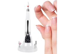 Frano per trapano unghie - tampone per unghie elettrico, fusta elettrica a cordone con lampada per unghie, bit per perforazione per chiodi a file di manicure regolabili a 3 marce impostati con 12 test