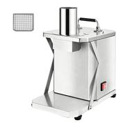 FRANREADER Affetta Verdure Elettrico Taglia Cubetti - 5 Misure 6-15mm - Automatico, 165 lb/h - Acciaio Inox, Lavabile - per Carote, Zucchine, Ravanelli, Patate 8mm