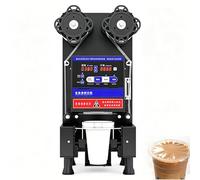 FRANREADER Macchina per Bubble Tea sigillatrice 700-800 Tazze/h 5s Seconda sigillatura Rinforzata antisporco, Controllo Temperatura, Occhio elettronico, Lama autopulente, Facile Pulizia Black