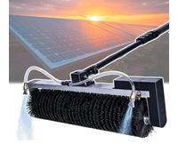 FRANREADER Spazzola Elettrica per Pannelli Solari - 350 RPM brushless, 60cm Rotante, 10m Alimentazione+Acqua, Asta telescopica Alluminio, paraspruzzi - pulisce Pannelli fotovoltaici 7.5m-Oneset