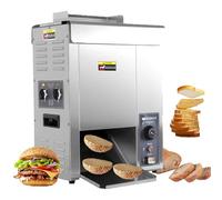 FRANREADER Tostapane per Hamburger Commerciale, in Acciaio Inox, con Temperatura e Spessore Regolabili, 220 V, 2000 W, 50 ℃-300 ℃, per Fast Food/ristoranti/panifici