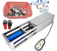 Frantoio elettrico per lattine - Compressore di riciclaggio portatile per lattine e bottiglie di plastica, compatibile con lattine da 160-500 ml e bottiglie da 250-350 ml, guanti di sicurezza