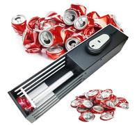 Frantoio elettrico per lattine e bottiglie, portatile, in alluminio, per lattine da 160-500 ml e bottiglie da 250-350 ml, design salvaspazio, si ripiega piatto per una comoda conservazione