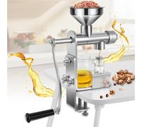 Frantoio Manuale a Freddo Estrattore di Olio per Semi e Noci | Estrattore di Olio Manuale in Acciaio Inox per Noccioline Semi Estrazione Fisica Domestica