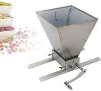 Frantoio manuale per malto, in acciaio inox, con 2 rulli, per cereali bagnati o asciutti, per orzo e lavorazione del grano