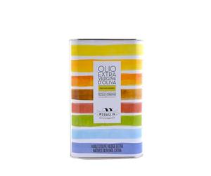 Frantoio Muraglia, Lattina d'Olio Extra Vergine d'Oliva da 1lt, Colorazione Arcobaleno, Fruttato Intenso