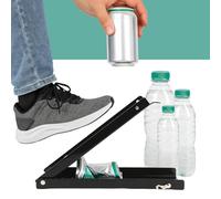 Frantoio per bottiglie resistente Questa unità nera a parete dispone sia di un apriscatole in alluminio per lattine da 473,6 g, 340,2 g, 226,8 g che di un apribottiglie