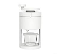 Frantoio per ghiaccio a mano con manovella manuale per granite a cono di neve Costruzione portatile in acciaio inossidabile in vetro PP