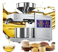 Frantoio Per Olio D'Oliva, Estrattore Di Olio Biologico Automatico - Frantoio Per Olio Commerciale 820w In Acciaio Inox, Spremitura Fredda/Calda 3-6kg/H Per Semi/Noci