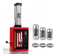 Frantoio pneumatico con scarico automatico dopo schiacciato, 12oz/16oz può Smasher,Smasher di birra di soda montato a parete, Strumento di riciclaggio del frantoio di birra di sodio-rosso