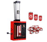Frantoio pneumatico con scarico automatico dopo schiacciato, 12oz/16oz può Smasher,Smasher di birra di soda montato a parete, Strumento di riciclaggio del frantoio di birra di sodio-rosso