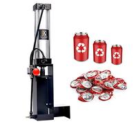 Frantoio pneumatico per il riciclaggio di lattine da 12 oz. e 18 once. Frantoio per lattine di birra e soda montato a parete per lattine di alluminio-nero