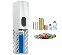 Frantumatore Automatico a Parete, Frantumatore Elettrico con Comandi a Pulsante, Acciaio Inossidabile, Automatico per Lattine con Linguetta da 200-500 Ml, Bottiglie D'acqua