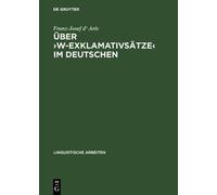 Franz-Josef D' Avis Über >w-Exklamativsätze (Copertina rigida)