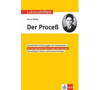 Franz Kafka Klett Lektürehilfen Franz Kafka, Der Proceß (Der Prozess (Tascabile)