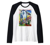 Franz Marc Blue Horse Art Pittura Maglia con Maniche Raglan