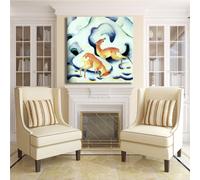 Franz Marc cervi nella neve design quadro stampa tela dipinto telaio arredo casa