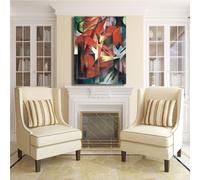 Franz Marc le volpi design quadro stampa tela dipinto telaio arredo casa