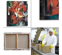 Franz Marc le volpi design quadro stampa tela dipinto telaio arredo casa