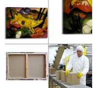 Franz Marc mucca gialla design quadro stampa tela dipinto telaio arredo casa
