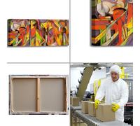 Franz Marc stalle design quadro stampa tela dipinto telaio arredo casa