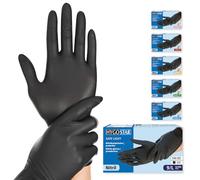 Franz Mensch Hygostar Safe Light - Guanti monouso in nitrile senza polvere, 9/L, 24 cm, 100 pezzi, taglia XS, S, M, L, XL e XXL