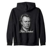 Franz Schubert Classic Compositore Ritratto Musica classica Felpa con Cappuccio