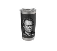 Franz Schubert Classico compositore Ritratto Musica classica Bicchiere termico in acciaio inox doppia parete