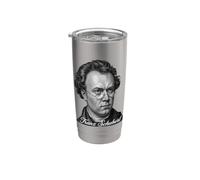 Franz Schubert Classico compositore Ritratto Musica classica Bicchiere termico in acciaio inox doppia parete