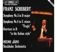 Franz Schubert Symphonies Nos. 3 and 4 (Jarvi, Stockholm Sinfonietta) (CD) Album