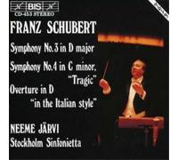 Franz Schubert Symphonies Nos. 3 and 4 (Jarvi, Stockholm Sinfonietta) (CD) Album