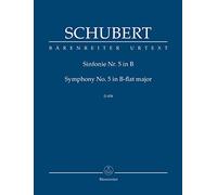 Franz schubert : symphony no.5 in b-flat major - d 485 - partition d'etude - en si bemol majeur