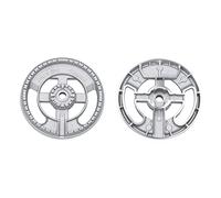 Franza Bruciatore Spartifiamma doppia corona compatibile con Smeg originale Sabaf 878010119 completo di copertura smaltata nera lucida per cucina piano cottura - SBF103