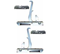 Franza Kit 2 cerniere destra e sinistra compatibile con Smeg 155 x 23 mm. complete di 2 portarulli per porta forno con doppio vetro 691330361 - KCF5392