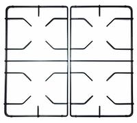Franza Kit 2 griglie 694091873 in ferro smaltato nero opaco compatibile con Smeg 495 x 280 mm. per cucina piano cottura 4 fuochi - P5389/KIT