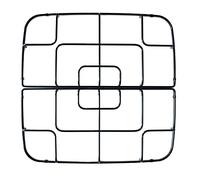 Franza - Kit 2 griglie in ferro smaltato nero lucido per Indesit Ariston 450 x 220 mm. C00114883 per cucina piano cottura 4 fuochi a gas serie PI631 - PI640 - P2769/KIT