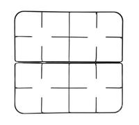 Franza Kit 2 griglie in ferro smaltato nero per Ariston Hotpoint Indesit Scholtes C00064001 482000027140 C00570765 S2000 per cucina piano cottura - P0286/KIT