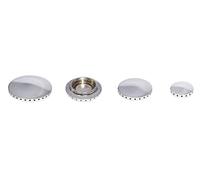 Franza Kit 4 spartifiamma in ottone Cromato lucido per Sovrana Candy cucina piano cottura Made in Italy - OT14