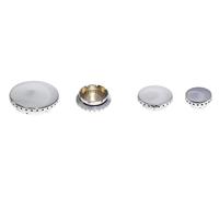 Franza Kit 4 spartifiamma in ottone Cromato lucido per Sovrana Candy cucina piano cottura Made in Italy - OT17