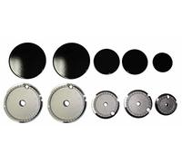 Franza - Kit 5 bruciatori spartifiamma + 5 piattelli smaltati neri per Electrolux Rex Aeg Zanussi - 2 grandi - 2 medi - 1 piccolo - KIT44050/ORB - Prodotto originale