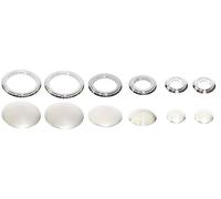 Franza - Kit anelli spartifiamma per Smeg completi di coperture in acciaio inox modello Renzo Piano per cucina piano cottura 6 fuochi - SM10/C