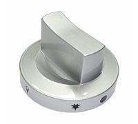 Franza Manopola Universale Ø 8 mm. Colore Argento Silver serigrafata per Barbecue BBQ cucine Piani Cottura industriali Professionali - M9005-1 Pezzo