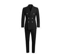 Franzese Collection, ,Suits ,Uomo ,Nero ,L Brad Pitt Double-Breasted Suit